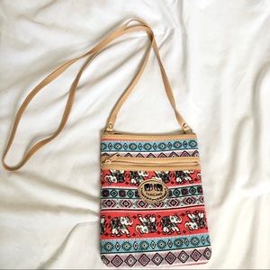 Multicolored cross body bag
